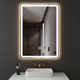 Огледало за баня с 3 х LED светлина 50х70